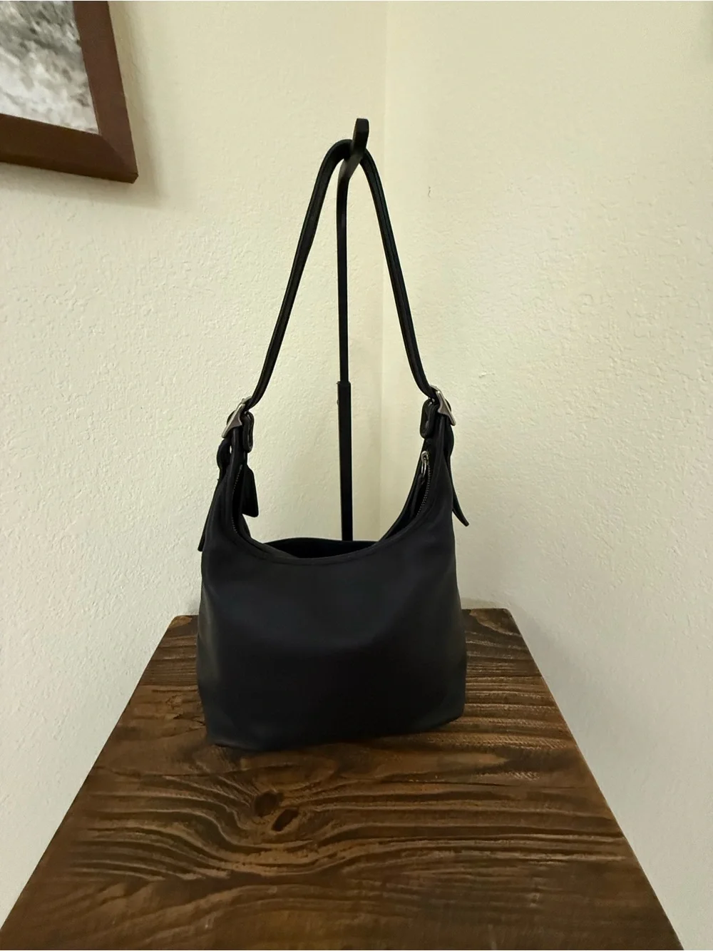 Vintage Coach Ergo Zip Hobo 9058 | Black Glove-Tanned Leather | (2000)
